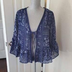 Women's Dress Topper with Bell/Ruffled Sleeve